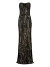 Jenny Packham Sequin-embellished Strapless Euphoria Dress In Black