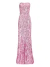 Jenny Packham Sequin-embellished Strapless Euphoria Dress In Pink