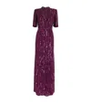 Jenny Packham Sequin-embellished Viola Gown In Purple