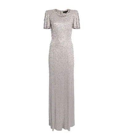 Jenny Packham Sequin Serenity Gown In Multi