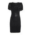 Jenny Packham Sequin Swish Mini Dress In Black