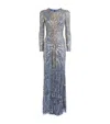 Jenny Packham Sequin Wiona Gown In Blue