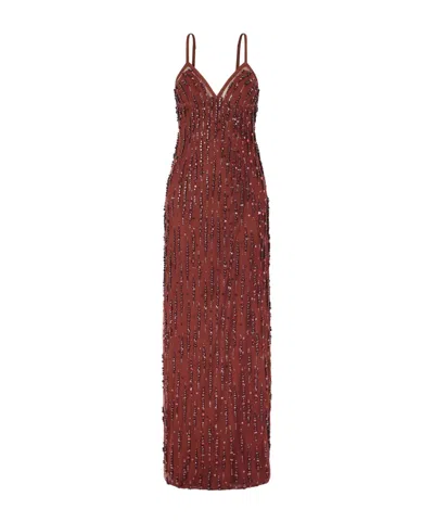 Jenny Packham Ishbel Sequin-embellished Mesh Gown In Animal Print