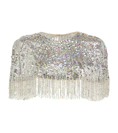 Jenny Packham Sequinned Dazzle Cape In Beige