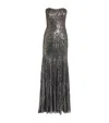 Jenny Packham Sequinned Lior Gown In Gray