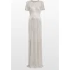 Jenny Packham Serenity Sequin-embellished Gown In Gray