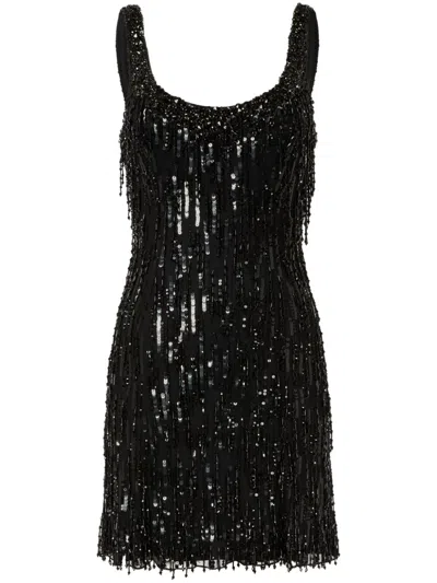 Jenny Packham Shimmer Dress In Black