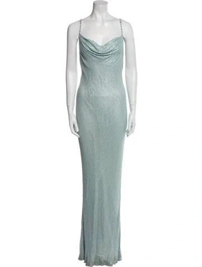 Pre-owned Jenny Packham Silk Long Dress In Blue