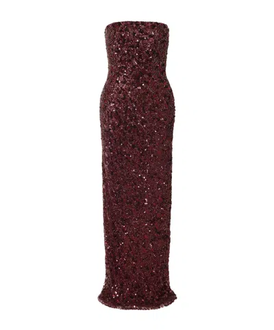 Jenny Packham Sirocco Sequined Tulle Gown In Brown
