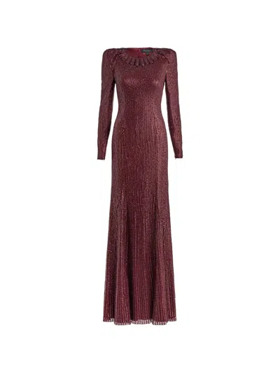 Jenny Packham Sisi Gown In Burgundy