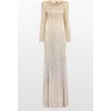 Jenny Packham Sisi Sequin-embellished Puff-sleeve Gown In Gold