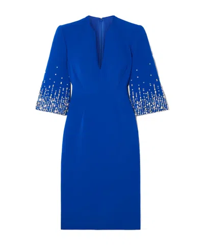 Jenny Packham Slim-fit Comfortable Cocktail Dress In Blue
