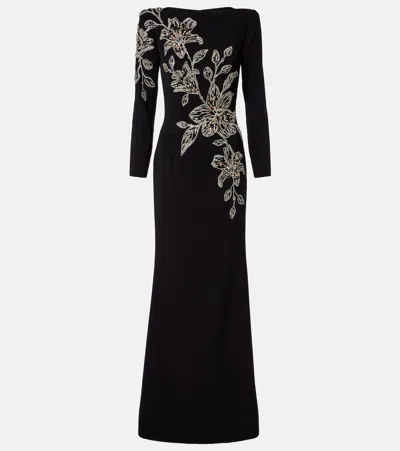 JENNY PACKHAM SLIPPER ORCHID EMBELLISHED GOWN