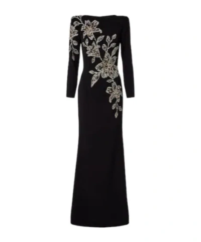 JENNY PACKHAM SLIPPER ORCHID EMBELLISHED GOWN