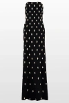 Jenny Packham Snowdrop Embellished Strapless Maxi Dress In Black