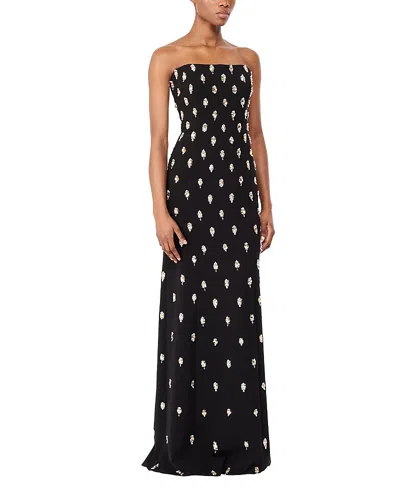 JENNY PACKHAM SNOWDROP EMBELLISHED STRAPLESS MAXI DRESS