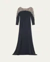 Jenny Packham Crystal-embellished Solstice Gown In Shadow Grey