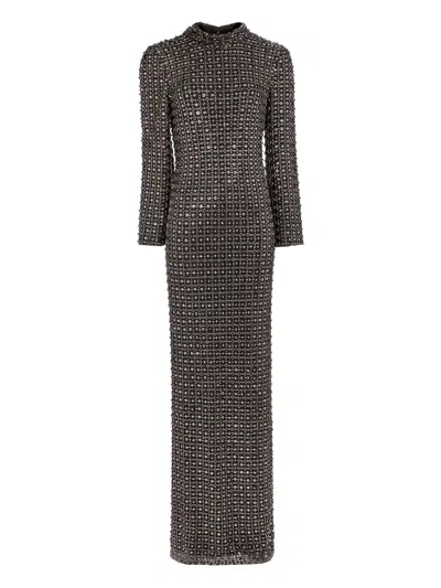 Jenny Packham Star Gazer Maxi Dress In Grey