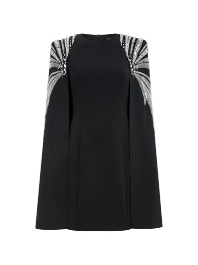 Jenny Packham Starlighter Mini Dress In Black
