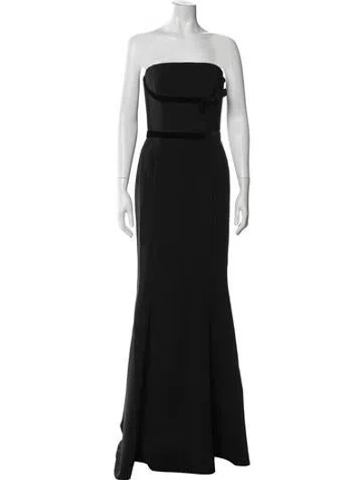 Pre-owned Jenny Packham Strapless Long Dress W/ Tags In Blue
