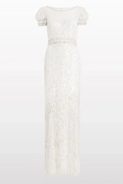 Jenny Packham Sungem Sequin-embellished Dress In White