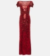 JENNY PACKHAM SUNGEM SEQUINED GOWN