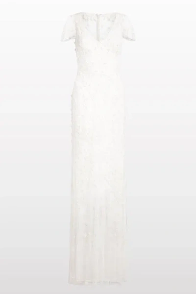 Jenny Packham Sweet Juliet Floral Lace Dress In White