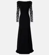 Jenny Packham Sylvia Embellished Gown In Black