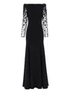 Jenny Packham Midnight Embellished Gown In Black