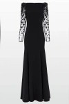 Jenny Packham Sylvia Embellished Gown In Black
