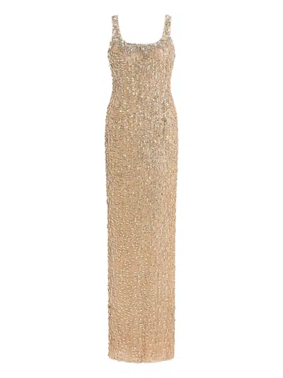 Jenny Packham Tatianna Maxikleid Mit Pailletten In Brown