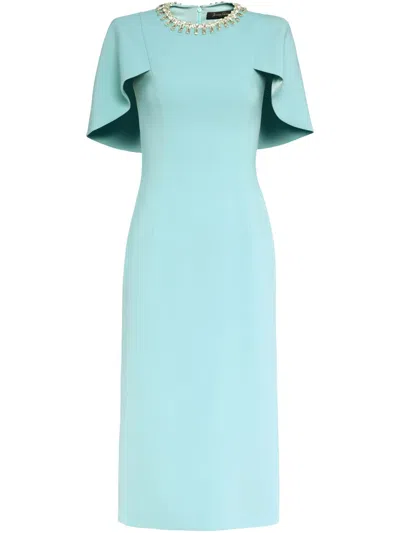 Jenny Packham Thalia Midi Dress In Blue