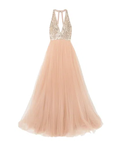 Jenny Packham Tidal Embellished Tulle Gown In Black