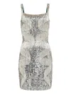 Jenny Packham Tina Sequin Fringe Mini Dress In Blue