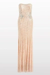 Jenny Packham Topaz Sequin-embellished Strapless Maxi Dress In Pink