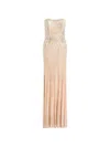 Jenny Packham Topaz Sequin-embellished Strapless Maxi Dress In Pink