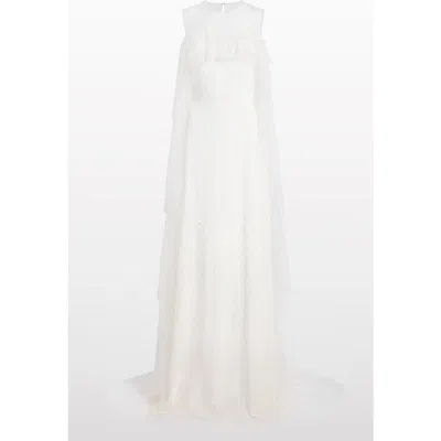 Jenny Packham Trevi Ruffled Dress In White