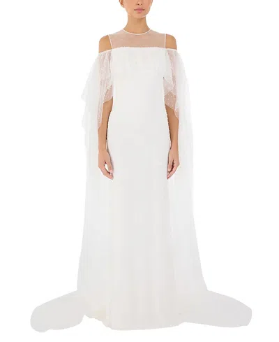 Jenny Packham Trevi Ruffled Dress In White