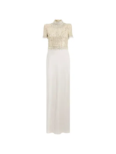 Jenny Packham Trinity Maxi Dress In Neutral