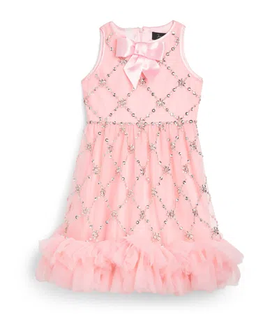 Jenny Packham Kids' Tulle Rhinestone-detail Sweetness Dress In Pink