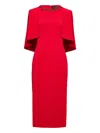 Jenny Packham Ursa Embellished-neck Midi Dress In Red