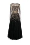 Jenny Packham Ursula Crystal-embellished Gown Dress In Black