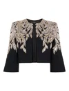 Jenny Packham Embellished Versailles Cropped Jacket In Black
