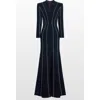 Jenny Packham Victoire Rhinestone-embellished Maxi Gown In Black