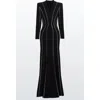 Jenny Packham Victoire Rhinestone-embellished Maxi Gown In Black