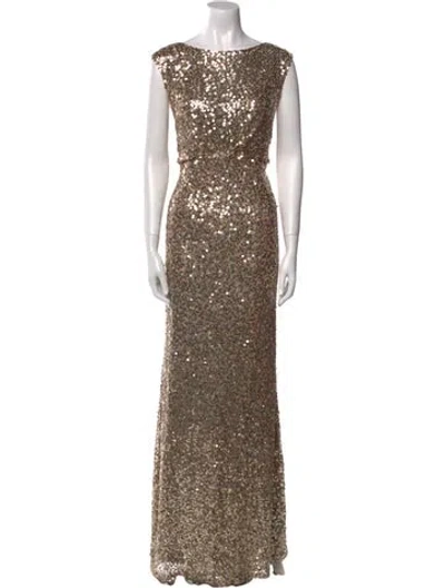 Pre-owned Jenny Packham Vintage Long Dress In Gold