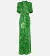 JENNY PACKHAM VIOLA SEQUINED CUTOUT GOWN