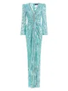 Jenny Packham Darcy Sequin-embellishment Maxi Dress In Blue