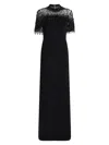 Jenny Packham Livia Beaded-embellishment Zip-up Maxi Dress In Black