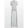 Jenny Packham Zea Sequin-embellished Top In Gray
